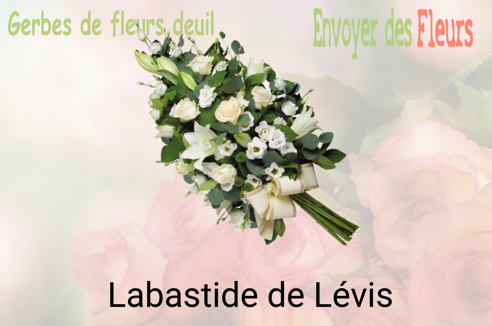 Gerbe de fleurs de deuil livrée à Labastide-de-Lévis